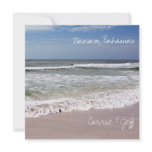 Waves Crash on the Sandy Beach Custom Invitations
