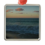 Waves Crashing at Sunset Ornament