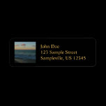 Waves Crashing at Sunset Return Address Label