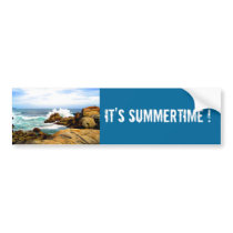 Waves Crashing on Rocky Shore Bumper Stickers