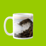 Waves Crashing onto Pilings mugs