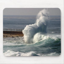 Waves Crashing Seals La Jolla Mouse Mat