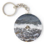 Waves Crashing To The Shore Key Chain
