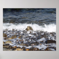 Waves Crashing To The Shore Poster
