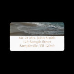 Waves Lapping on the Beach Address Label