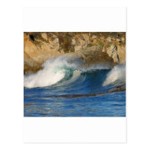 Waves Near Monterey Post Card