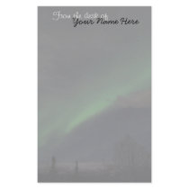 Waves of Green Light; Customizable Stationery Design