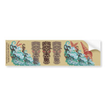 Waves of TIki Bumper Stickers