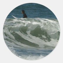 Waves Off Ocean Beach In San Diego Stickers