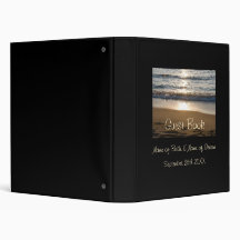 Waves on the Beach Wedding Guest Book Binder