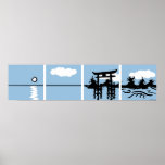 Waves on the Horizon Silhouette Posters