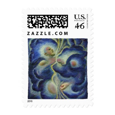 Waves Postage Stamp by threesalamanders