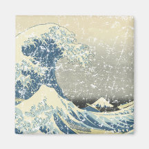 Waves Refrigerator Magnet