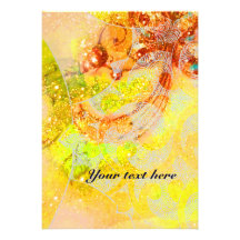 WAVES RUBY, bright red brown yellow blue pink Custom Invite