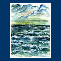 waves seascape art collectible posters