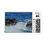 Waves Spashing On Coral Rock Postage