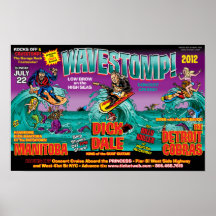 WAVESTOMP 2012 TRIPTYCH Poster by Mort Todd