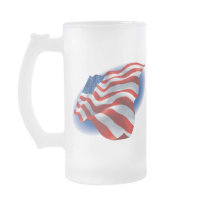 WAVING AMERICAN FLAG MUG