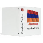 Waving Armenia Flag with name in Russian Vinyl Binders