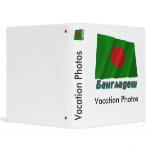 Waving Bangladesh Flag with name in Russian Binders