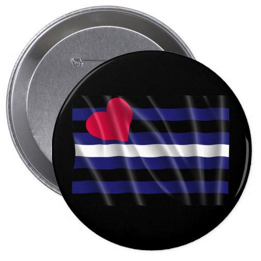 Waving bdsm pride flag buttons