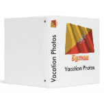 Waving Bhutan Flag with name in Russian Vinyl Binders