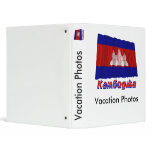 Waving Cambodia Flag with name in Russian 3 Ring Binders
