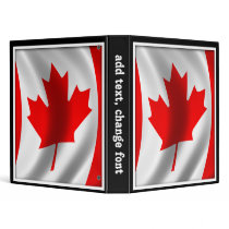 Waving Canadian Flag 3 Ring Binder