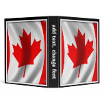 Waving Canadian Flag 3 Ring Binder