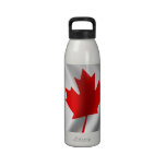 Waving Canadian Flag Reusable Water Bottle