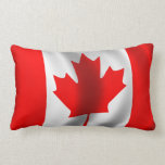 Waving Canadian Flag Throw Pillow