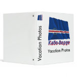 Waving Cape Verde Flag with name in Russian binders