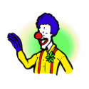 waving clown