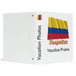 Waving Colombia Flag with name in Russian Vinyl Binder