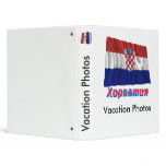 Waving Croatia Flag with name in Russian binders
