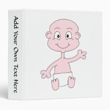 Waving Cute Baby. Binders