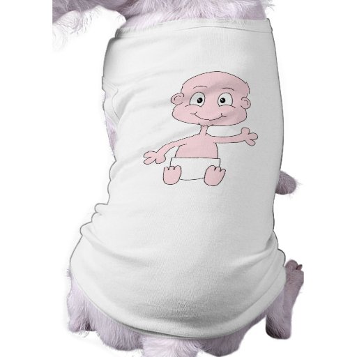 Waving Cute Baby. Doggie T-shirt