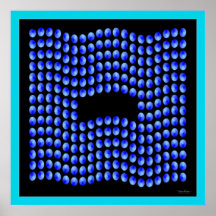 Waving Driblets Flag Poster