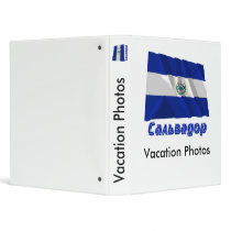 Waving El Salvador Flag with name in Russian Binders