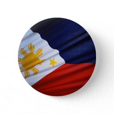 Waving Filipino Flag Button by arluz1