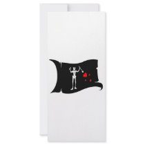 Waving Flag  #1 Blackbeard Rack Card Design