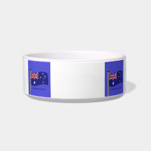 Waving Flag of Australia Pet Food Bowls