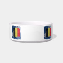 Waving Flag of Belgium Pet Bowl