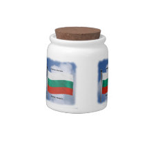 Waving flag of Bulgaria Candy Dish