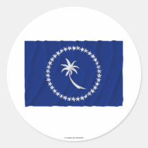 Waving flag of Chuuk Stickers
