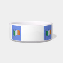 Waving Flag of Ireland Pet Food Bowl