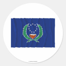 Waving flag of Pohnpei Sticker