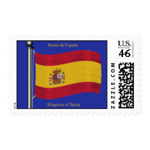 Waving Flag of Spain Stamps
