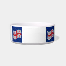 Waving Flag of the Country of Georgia Cat Bowl