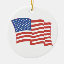 Waving Flag Ornament